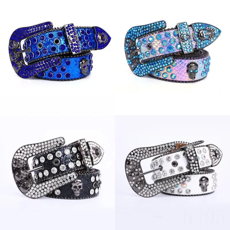 Purple white leather belts for women designer rhinestone belt street popular ceinture femme comfortable womens luxury belt vintage metal pin buckle PJ024