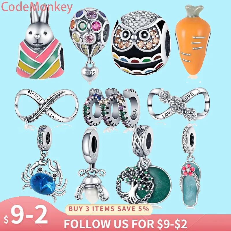 925 sterling silver charms for pandora jewelry beads 925 Bracelet Colorful Hot Air Balloon Combination