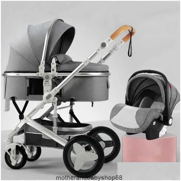 Carrinhos Carrinhos 2023 High Landscape Carrinho de Bebê 3 em 1 com Assento de Carro e Luxo Conjunto Infantil Born Carrinho Drop Delivery Crianças Mat05