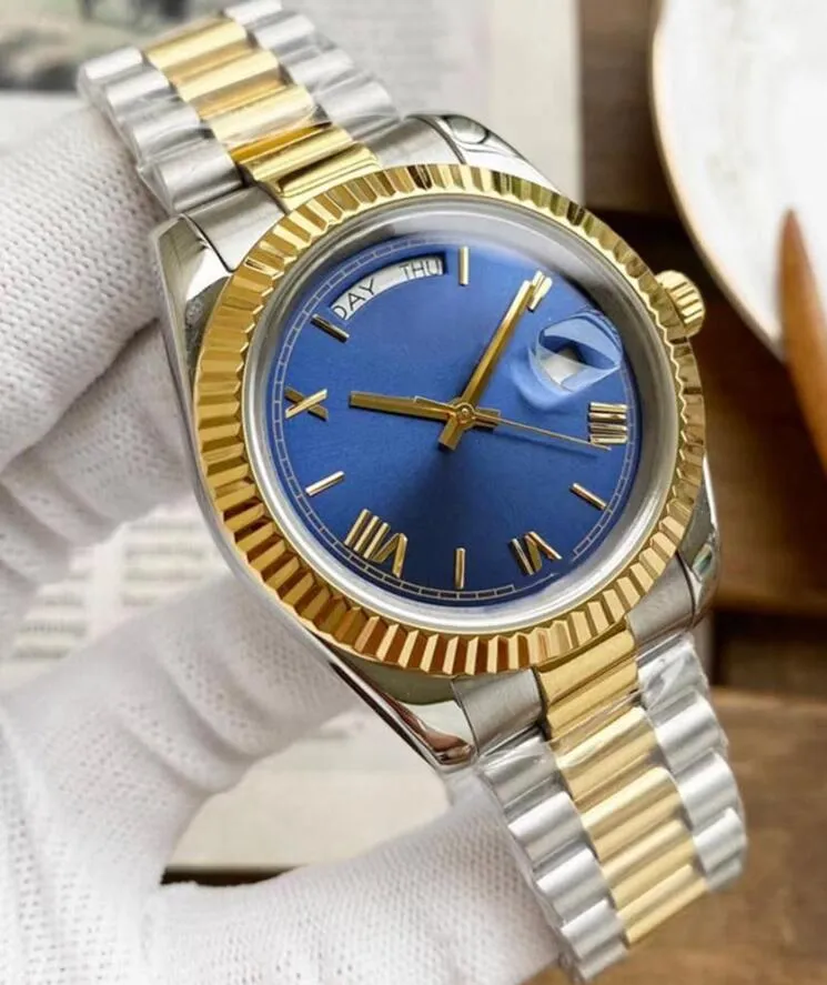 Mens women Luxury Sports Designer day date Watch Size 41mm Rose Gold Stainless Steel 904L Automatic Movement Watches Waterproof Luminous men quality