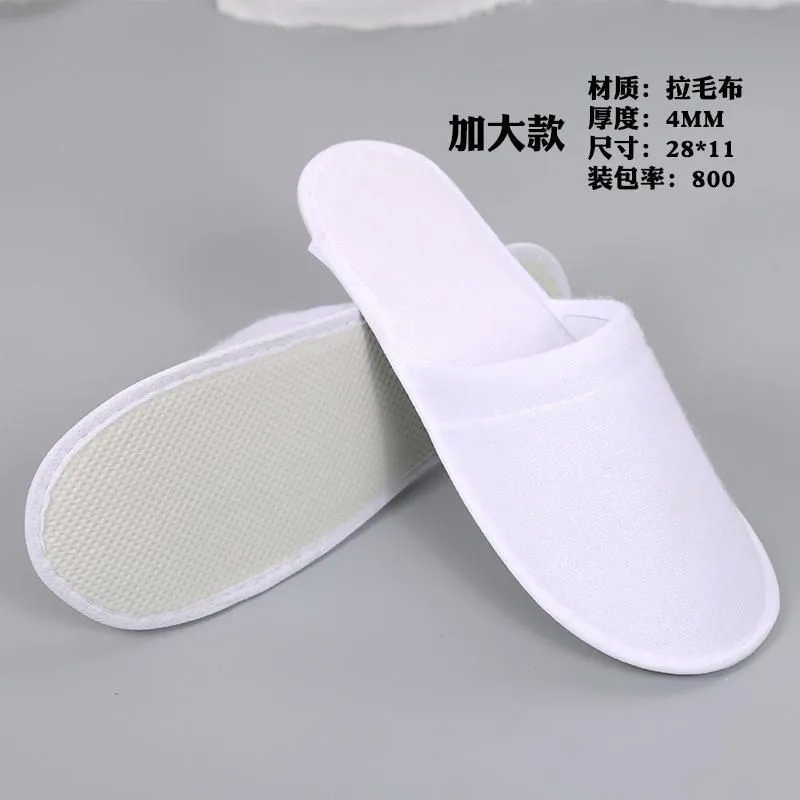 Buy 1-Pair Free-Size Disposable Slippers Hotel Unisex Guest Slippers  Closed-Toe Style Soft Thickened Coral Fleece Slippers Footwear for Home  Homestay Traveling Salon Commercial Use at Amazon.in