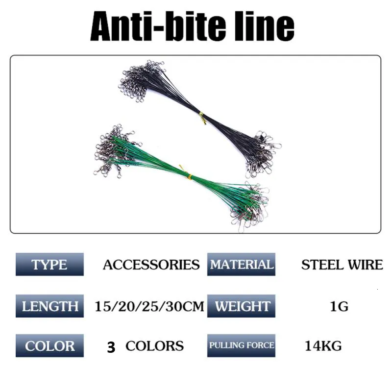 Stainless Steel Braid Line With Swivel, Antibite Leadcore For Lure
