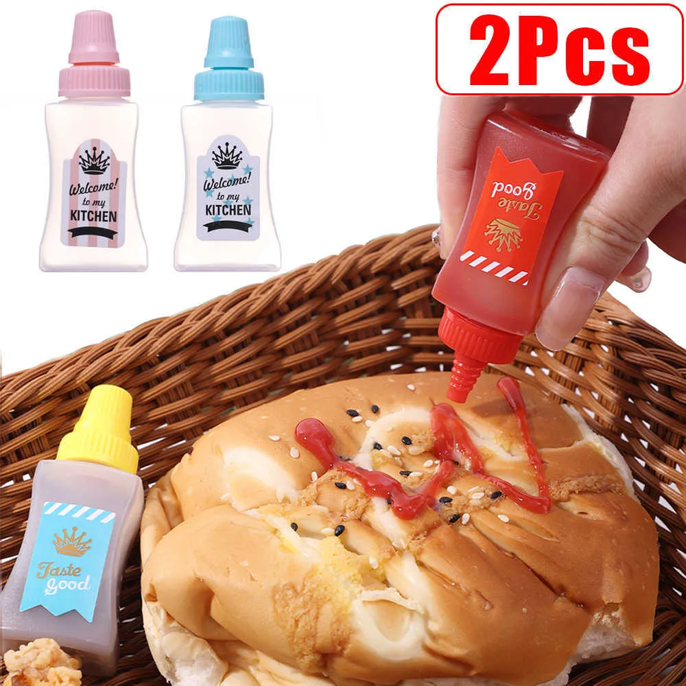 DHgate.com:2-Pack Mini Leakproof Condiment Squeeze Bottles Portable ...