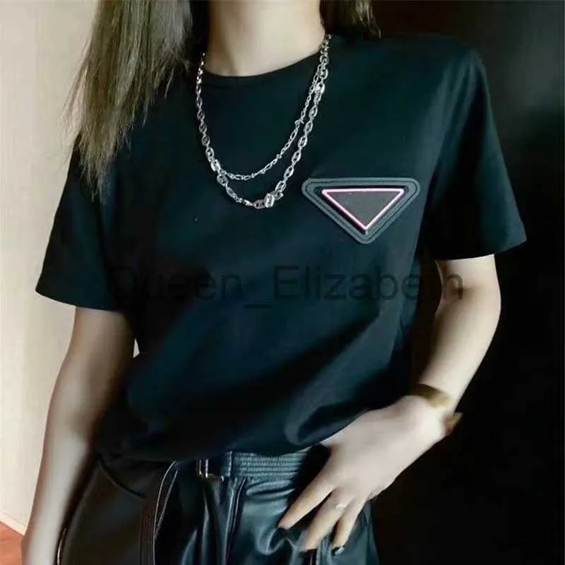 T-shirt Femme T-shirt Femme Mode T-shirts 23SS T-shirts Femme Dame Chemises Femme Garçons Filles Pull oversize triangle inversé Chemises M-2XL J230615