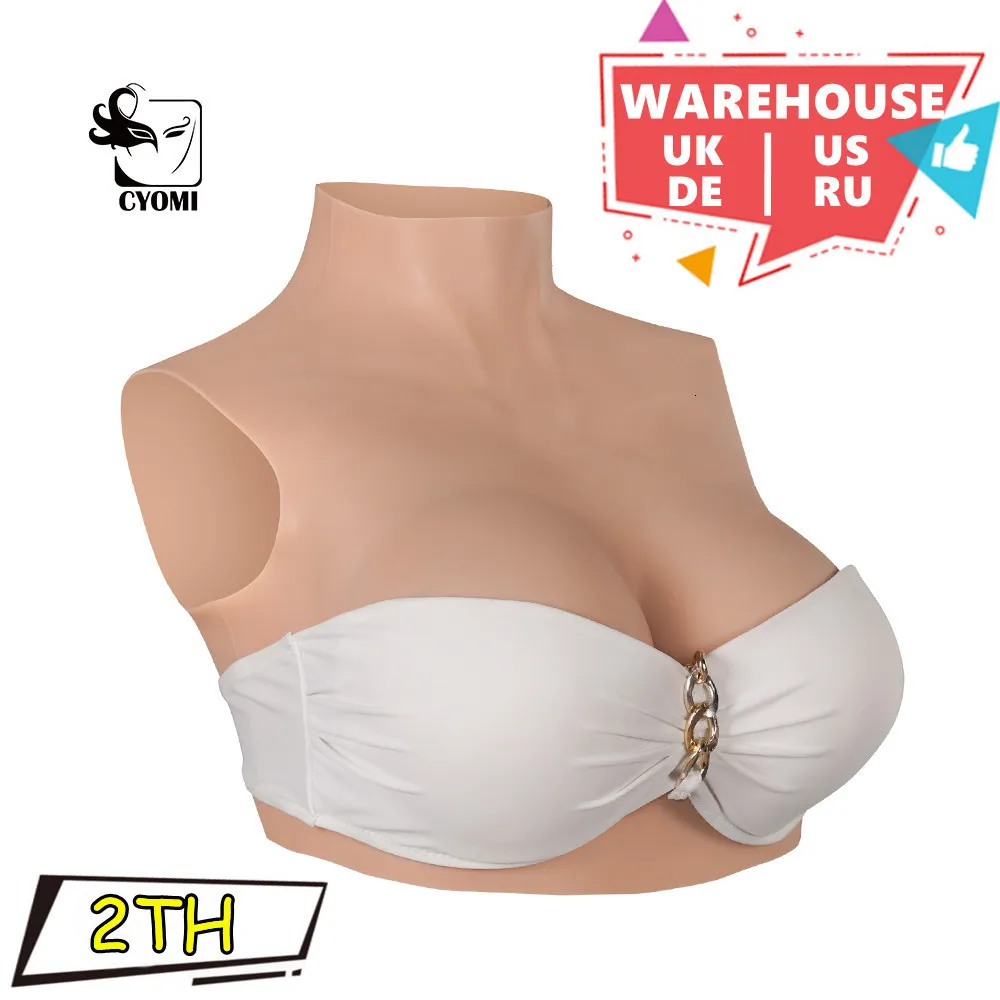 Silicone Breastplate Silicone Filled E Cup Realistic Fake Boobs False  Breasts Realitic Breastform Silicone Filling for Drag Queen Crossdresser 1  Tan
