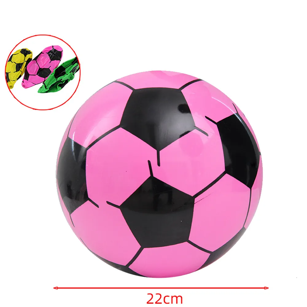 Balls 20cm Children Soccer Ball Multicolor PVC Inflatable Hand Pat Football Sports Matches Training Outdoor Games Beach Elastic 230615