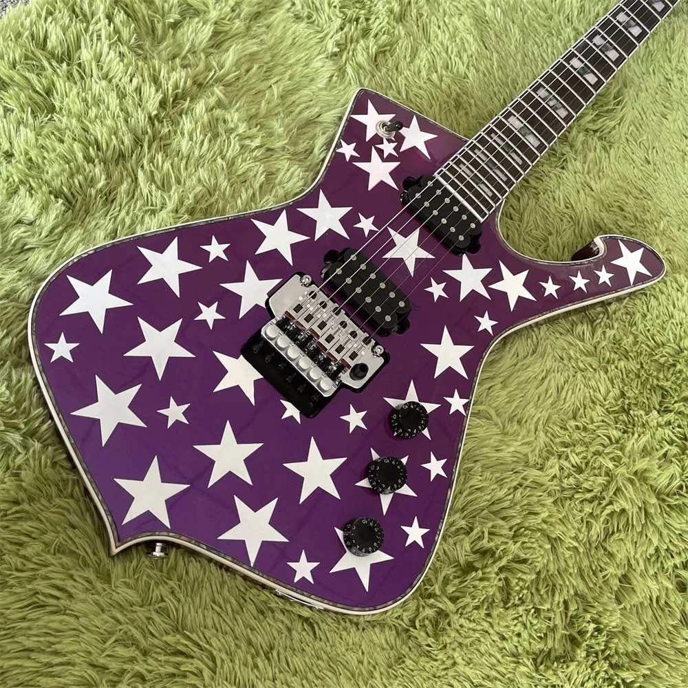 イジンデン 引退品 紫 Iceman Guitar Purple Star Iban Electric Guitar From