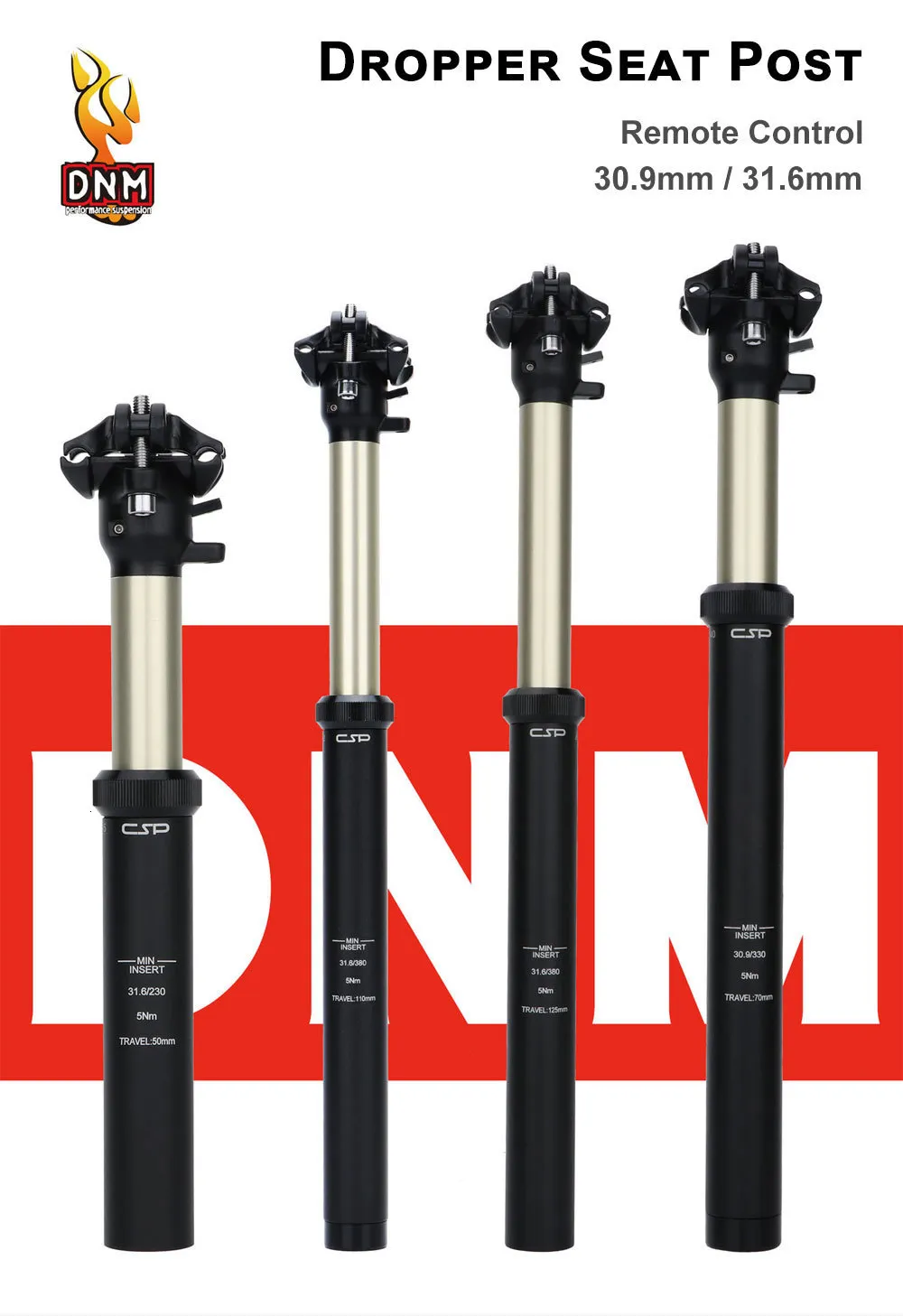 Bike Stems DNM CSP CSD Remote Control Aluminum Alloy Adjustable