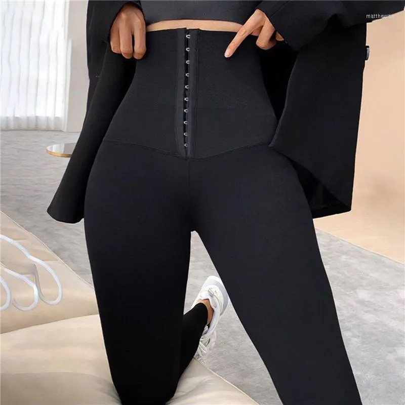 Leggings pour femmes Corset Fitness Vêtements d'extérieur pour femmes Formation Gym Jogging Pantalons de yoga Taille haute élastique Contrôle du ventre Pantalon sexy