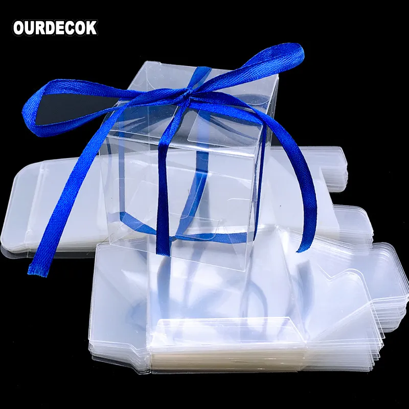 Emballage Cadeau 100 Pcs 6x6x6cm Transparent Carré Coffrets Cadeaux Faveur De Mariage Parti Sacs De Bonbons Faveur De Mariage Fête De Noël Décoration Navire Libre 230614