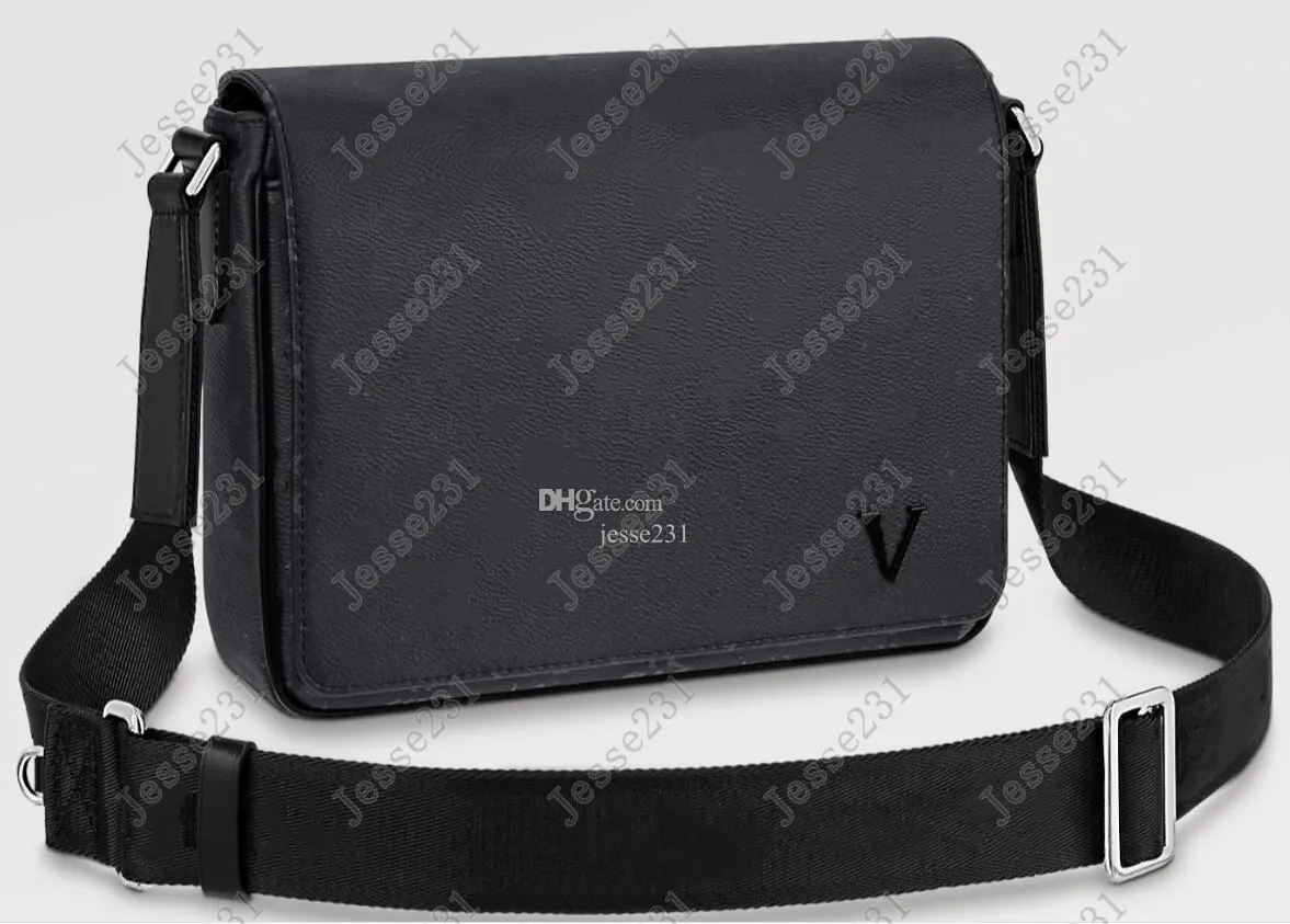 10a äkta läder designer män väska distrikt pm handväskor kvinnor axel väska crossbody väska portfölj väska messenger tote väska ryggsäck 25 cm med original låda m46255