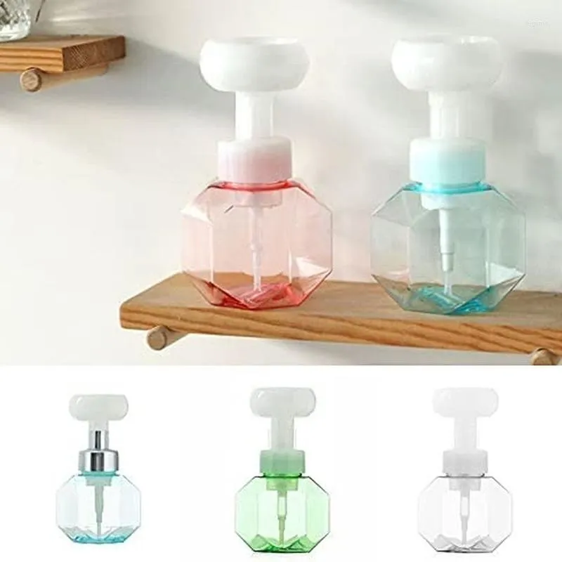 Storage Bottles 300ml Press Pumps Bubbler Empty Bottle Refillable Shampoo Shower Gel Hand Soap Clear Bubble Flask Sanitizer