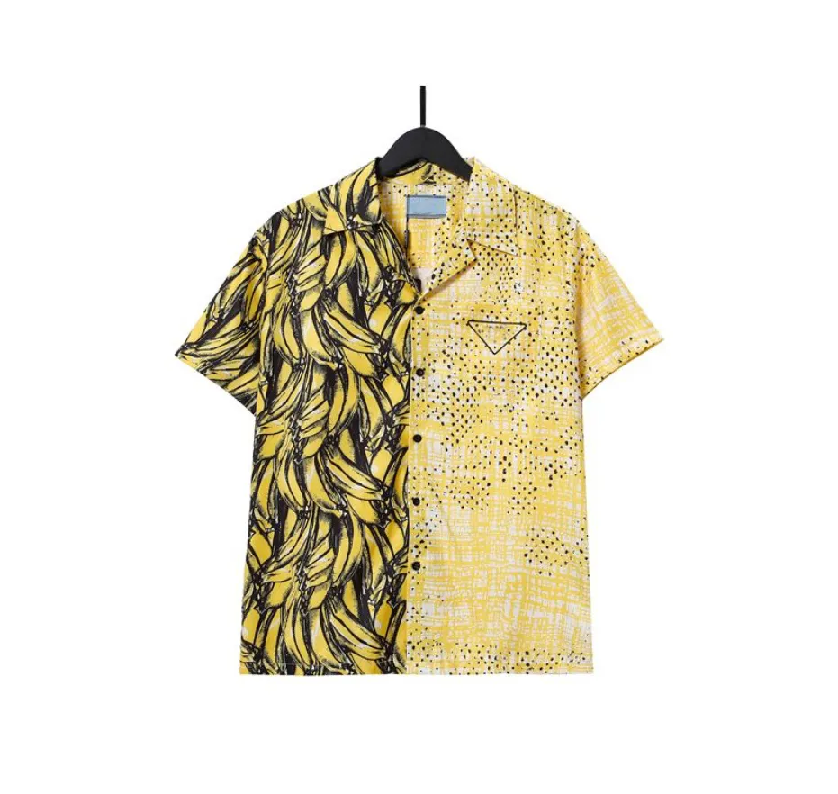 2023 Designer Shirt Heren Button Up Shirts print bowlingshirt Hawaii Bloemen Casual Shirts Mannen Slim Fit Korte Mouw Jurk Hawaiian318Y