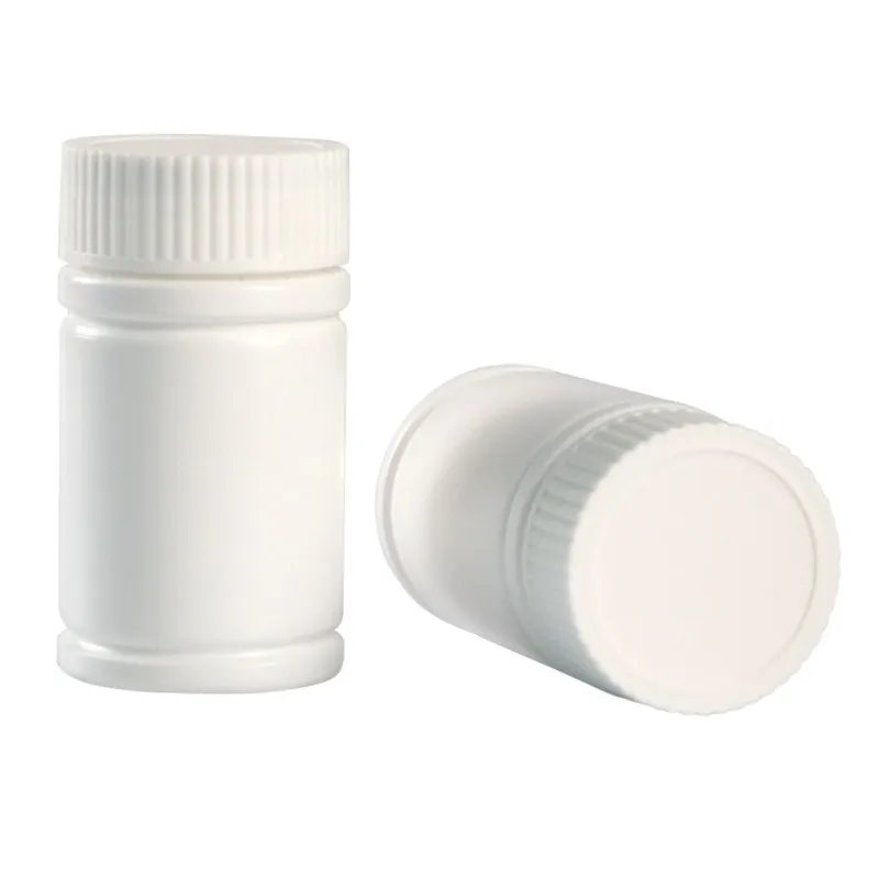 60ml Vuoto Pillola Imballaggio Bottiglie Portatile Bianco Rotondo PE Plastica Polvere Medicina Titolare Tablet Contenitore Caso per Farmacia Vitamine