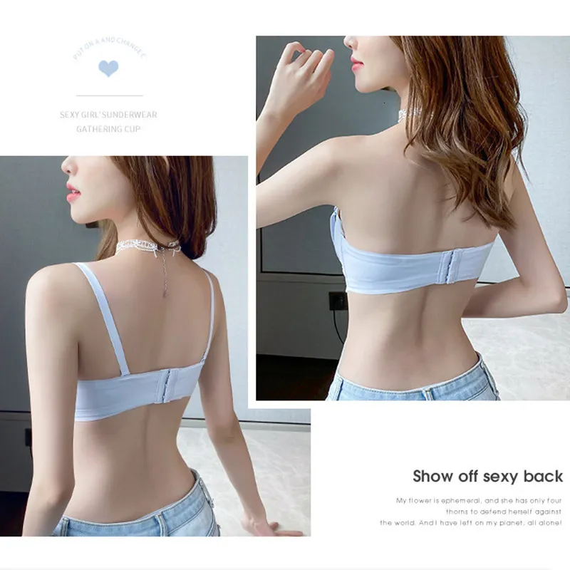 Strapless Womens Bras For Side Set With Small Breasts, Gathered Up And Anti  Agging Underwear, Comfortable And No Steel Ring Intimates Lingerie 230615  From Fan01, $9.31