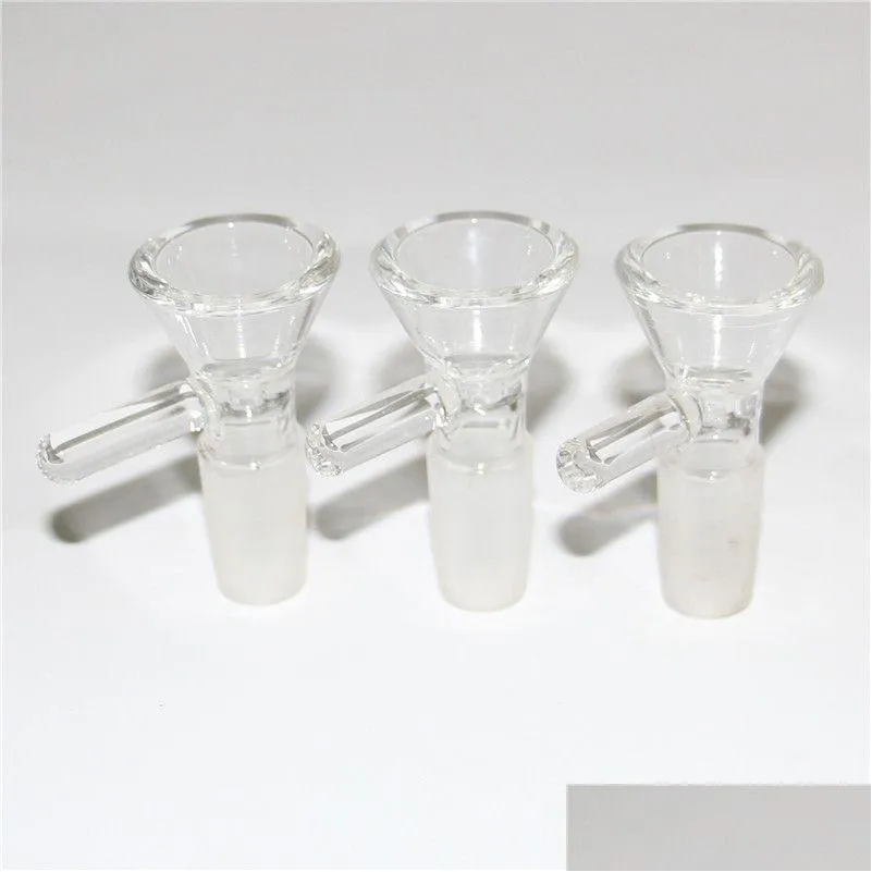 Rökande rör Glass Bowl Herb Slide Bowls 10mm 14mm 18mm For Bongs Reclaim Ash Catcher Drop Delivery Home Garden Hushåll Sundries Dhavs