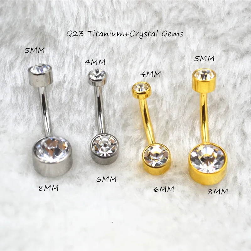 Lotto di gioielli per piercing al labbro Labret10PCS Gioielli per il corpoG23 Gemme di cristallo SmartGrande ombelico con ombelico 14G Curve Barbells Anelli 230614