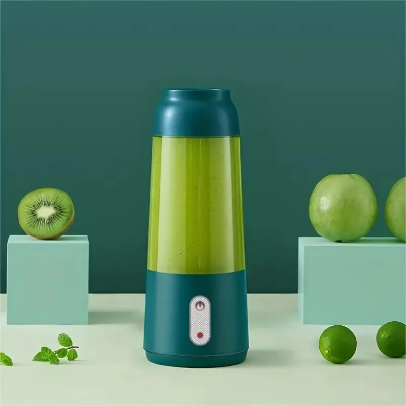 Machine à jus rechargeable USB domestique Petit presse-agrumes portable, 300ML Portable sans fil Juice Maker 6 lames Voyage Fruits Légumes Juicer Cup