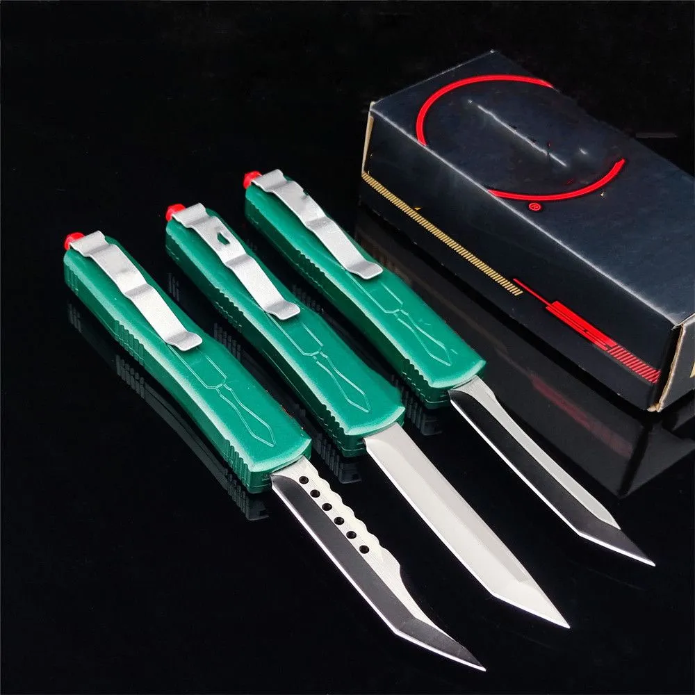 High Quality Multi Functional Auto Knife Bounty Hunter Double Action Tactical Pocket EDC Custom Outdoor Tools 440C Blade zinc alloy Handle D2 MT BM