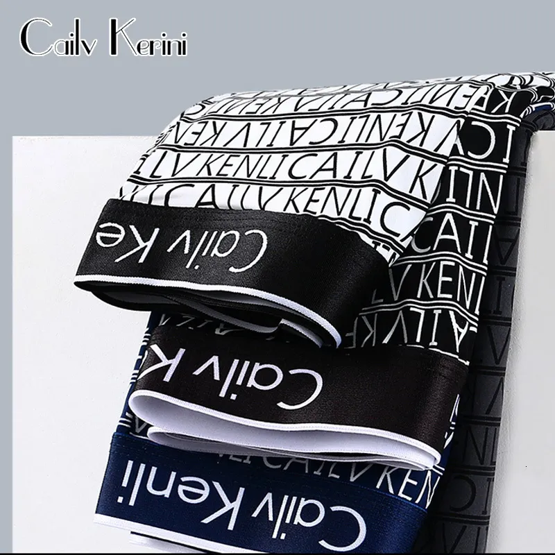 Underpants Cailv Kerini Boxershorts Мужские белье плюс размер мужчина боксеры шелковое белье -нижнее белье Soft Men Boxer Shorts Men Underpants Trunks 230615