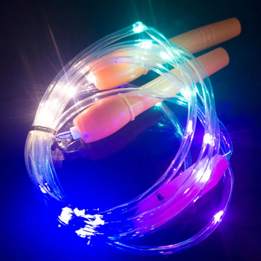 Toy Kid LED Multicolor Luminous Sports Health Fitness Glowing Skipping Rope Game