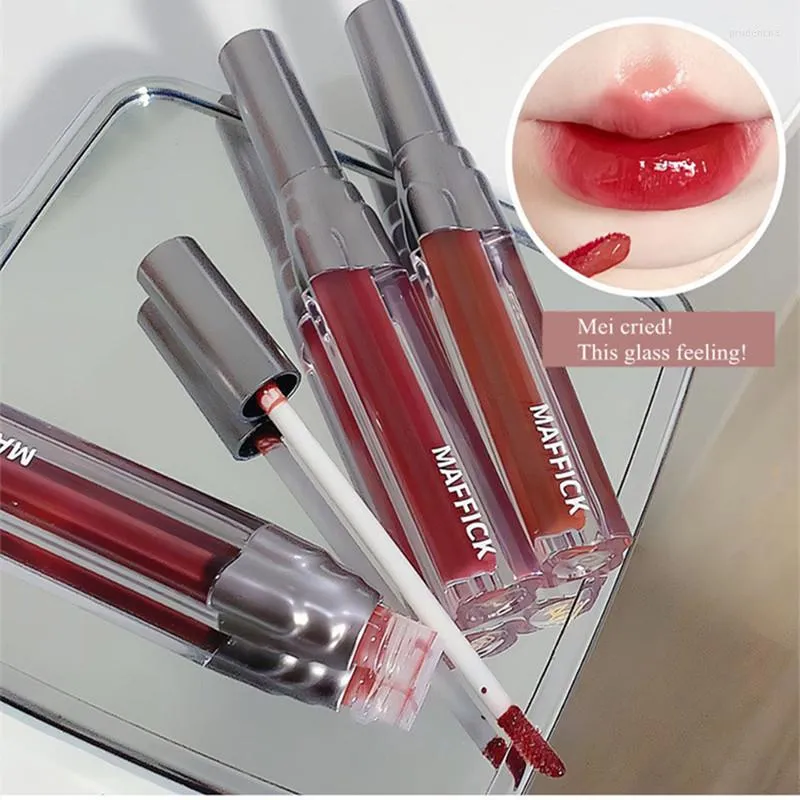 Lip Gloss Plumping Stain Tint Korean Moisturizing Long Lasting Non-Sticky Liquid Lipstick Oil Ink For Women Makeup