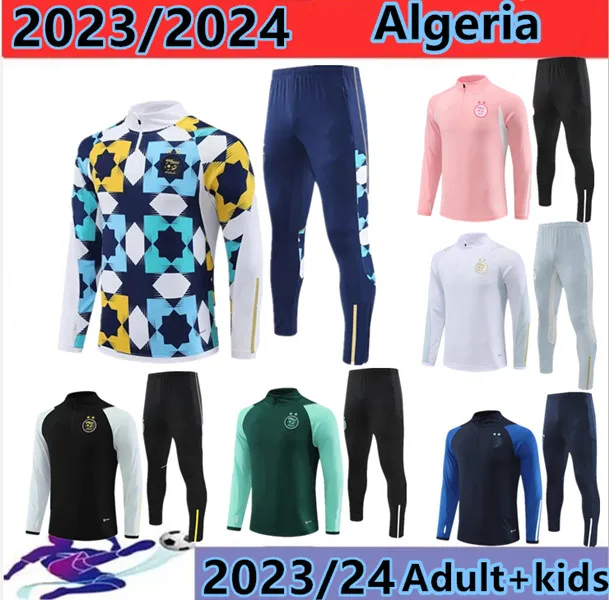 Survêtement 2023/2024 Algérie MAHREZ maillots de football hommes enfants 23/24 Algérie BOUNEDJAH Survetement maillot de foot FEGHOUL sportswear survêtement de football 189