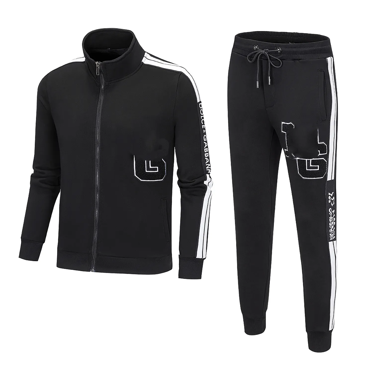 1 Chándales para hombre Diseñador Chándal para hombre Chándales de lujo para hombre Manga larga Moda clásica Bolsillo Correr Ropa de hombre informal Trajes Pantalones chaqueta de dos piezas BQ03