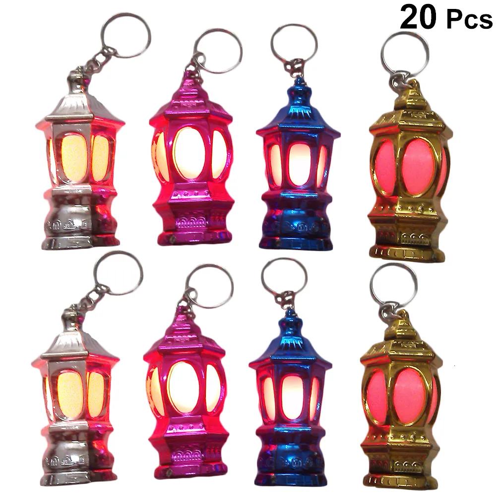 Bâtons Lumineux LED Porte-clés Lanterne Led Lumière Porte-clés Ramadan Clé Mini Eid Lampe Lampe De Poche Torche Chaîne Mubarak Musulman Lumières Couleur Aléatoire 230614