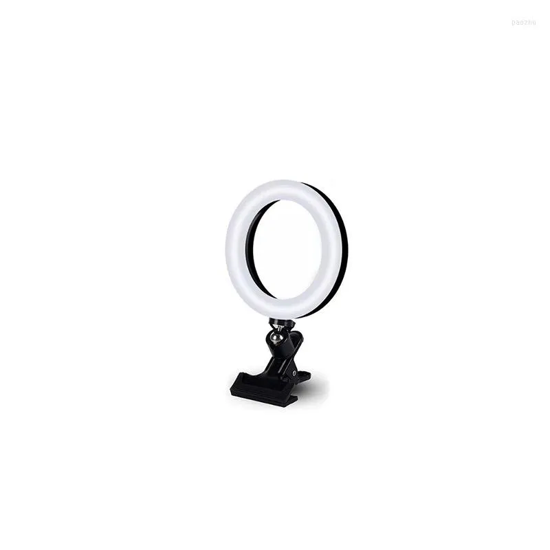 Flash Heads 1Set For Laptop Computer Desktop Ring Lamp Video Conference Lighting With Tripod Phone Holder Clip On ABS