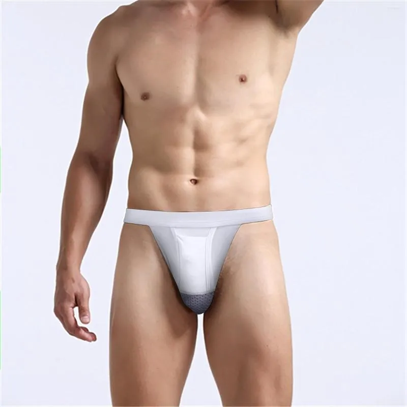 Caleçon Hommes Sous-Vêtements Solide Respirant Maille Taille Basse String Sexy Grand Boxers Pour Hommes Pack Coton Lin