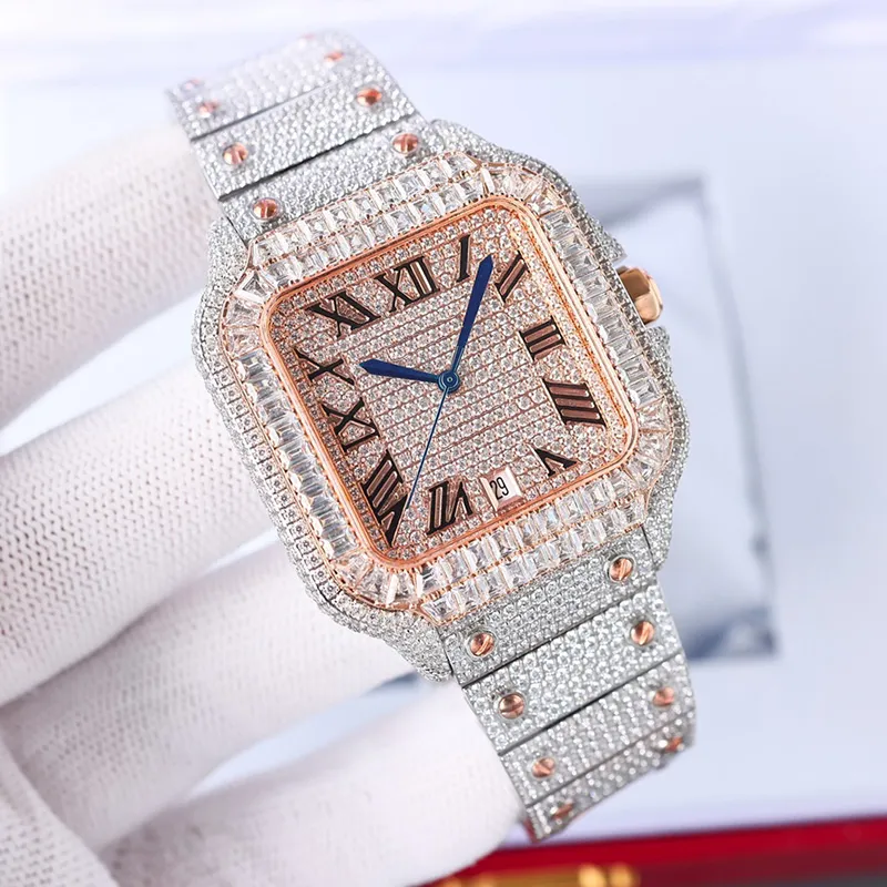 Diamond Watch Automatic Mechanical Movement Watches Waterproof Mens Bracelet Sapphire Business Wristbrand Stainless Steel 40mm Ladies Wristwatch Montre De Luxe