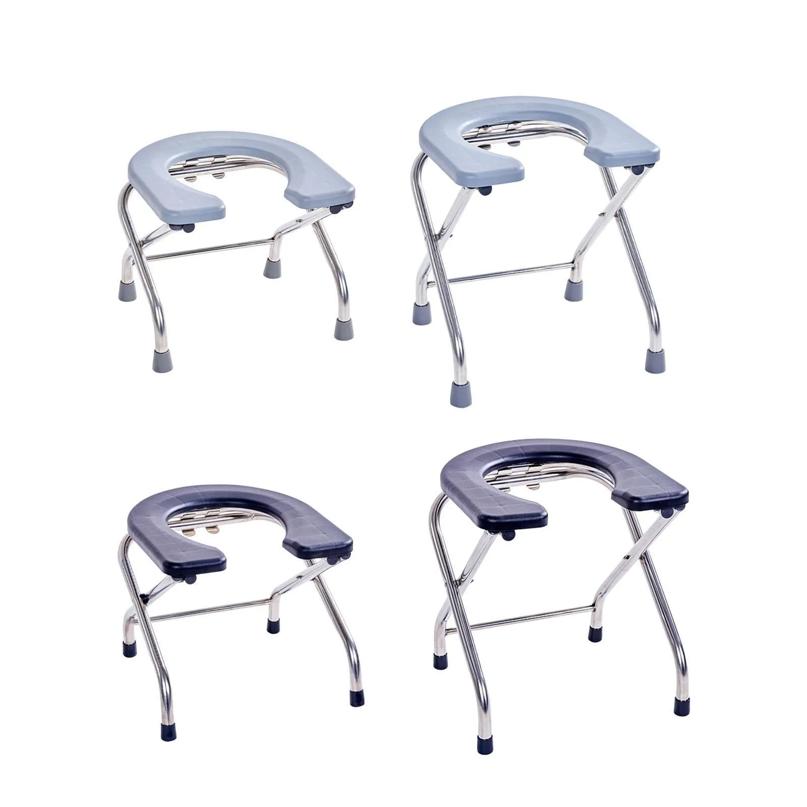 Seniors Squatting Toilet Stool Chair for Bathroom Portable Stable Bottom Washable Frosted Seat Board Foldable Toilet Chair Seat