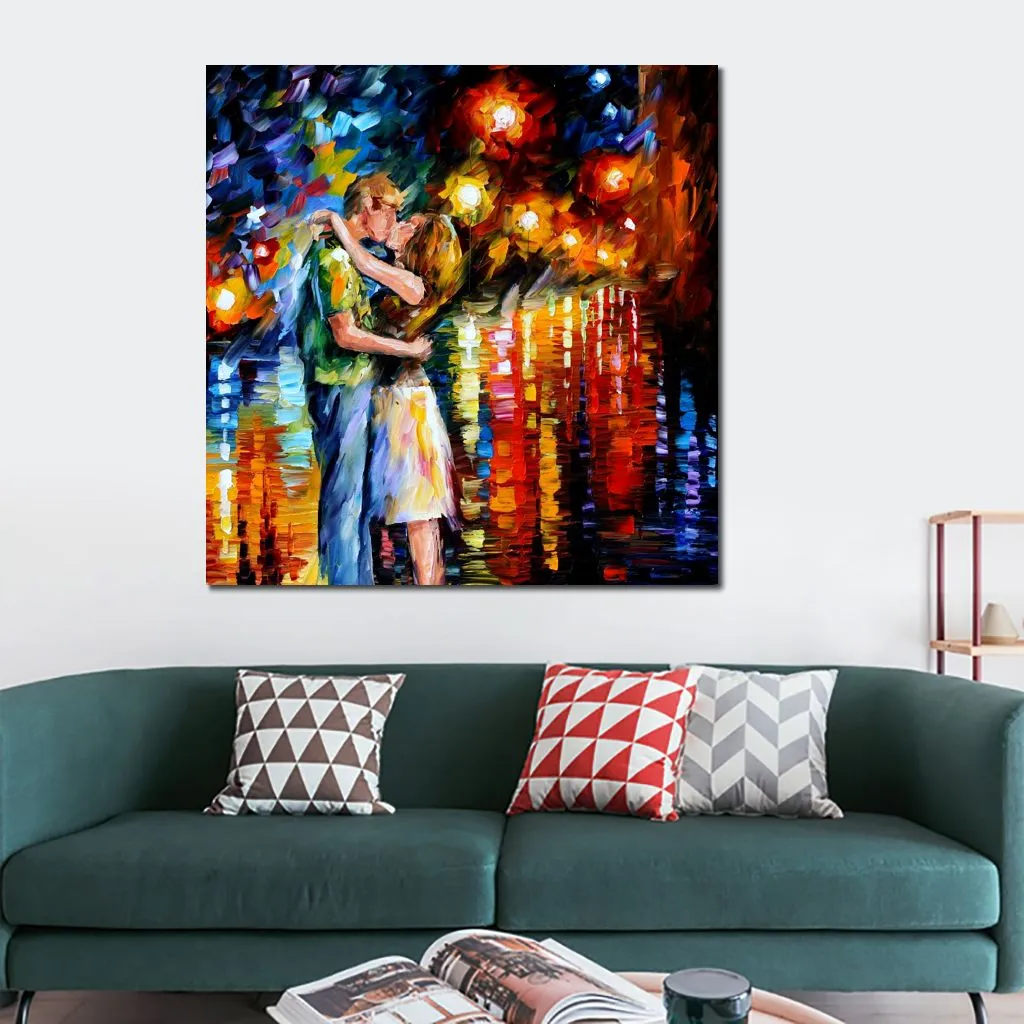 Fine Art Toile Peinture Dernier Baiser Ii Art Contemporain Oeuvre Paysage Décoration Murale