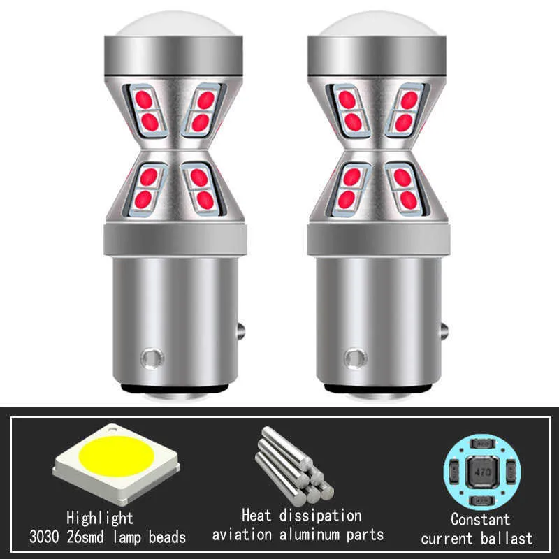 New 2X Canbus Error Free P21/4W 566 LED Tail Brake Light Bulbs BAZ15d Lamp  For Mercedes Benz M Class ML55 AMG ML230 ML350 ML43 ML500 From Otolampara,  $5