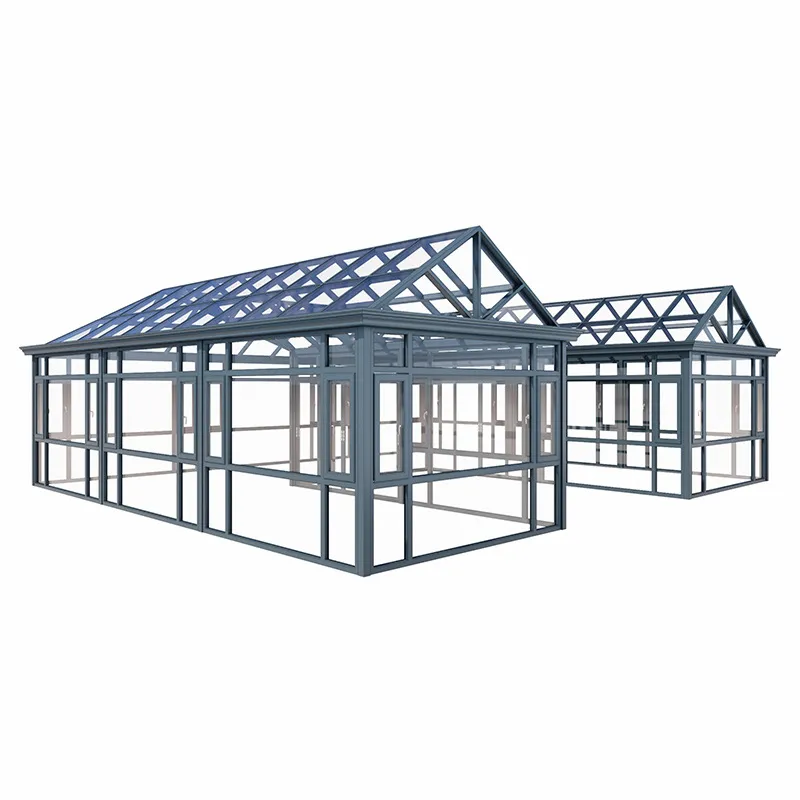 Aluminum alloy sunlight room terrace glass room villa roof courtyard bridge cutoff aluminum sunlight room sun shading and insulation