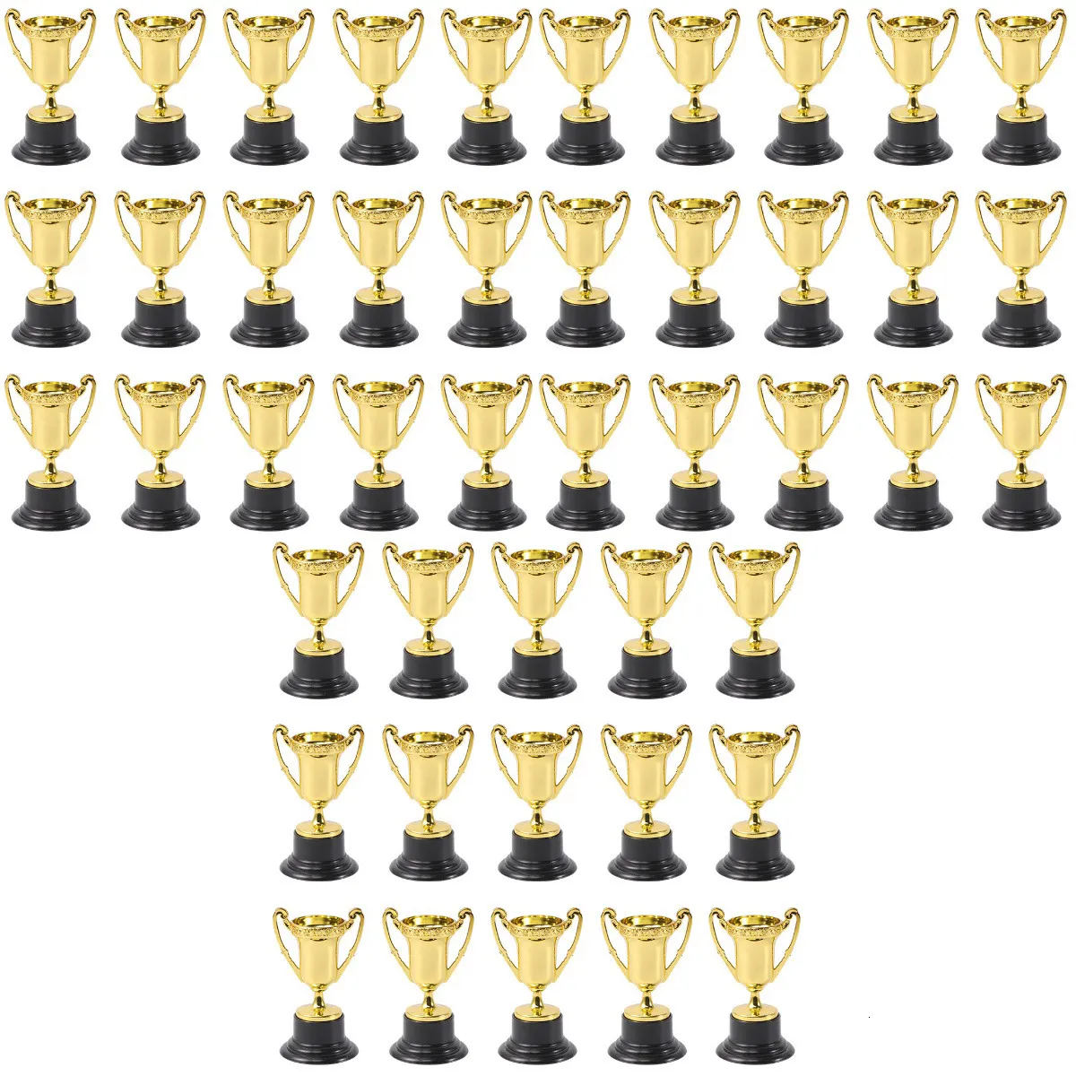 Decorative Objects Figurines Trophies Award Cup Kids Mini Prizes Awards Party Winnerbulk Cups Reward Football Medals Smallgold Set Baseball Basketball 230616