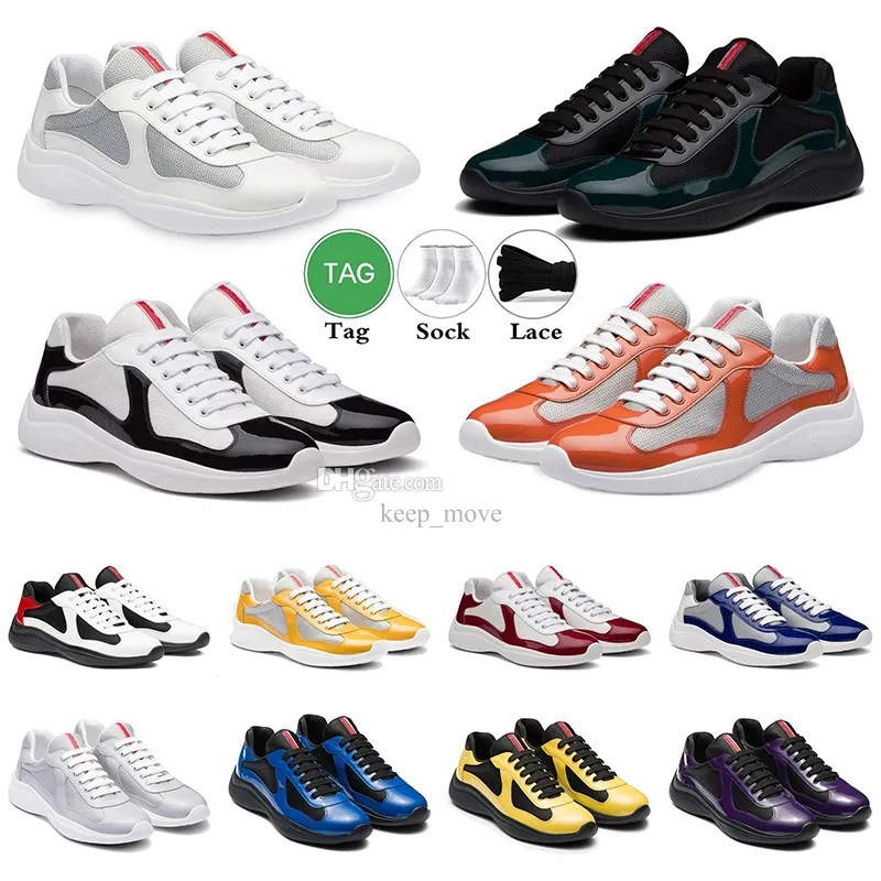 Americas Cup Herren-Sneaker, Luxus-Designer, atmungsaktives Mesh, weiches Gummi, Fahrradtrainer, technischer Stoff, Kalbsleder, lässig, für Spaziergänge, Blau, Schwarz, Weiß, große Größe 38–45