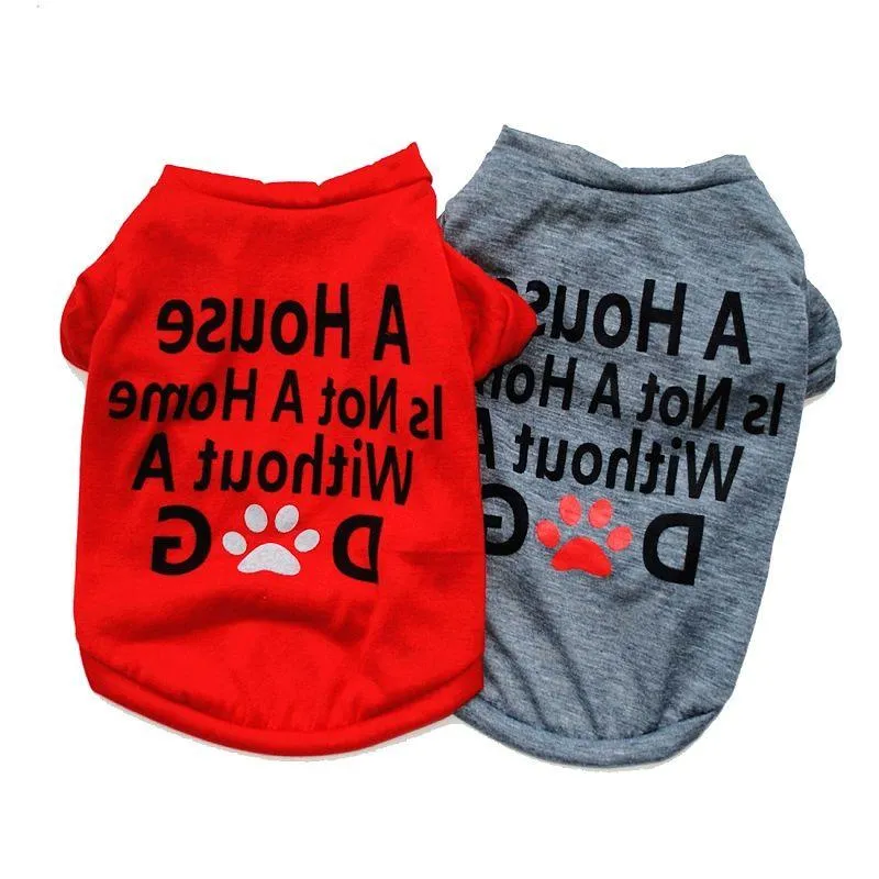 Fashion Pet Supply Dog Dresse Puppy Cotton tshirt Cat Dog Clothes T Shirt 2 Colori 4 Taglie Acuci