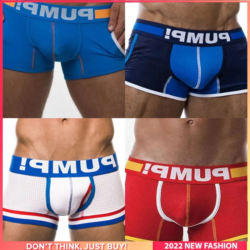 Cuecas 4Pcs Ins Style Gay Sexy Men Cueca Cueca Boxer Homem Cuecas de Algodão Elevação do Quadril Calcinhas Masculinas Bxoers Pacote Shorts Underwear 230615