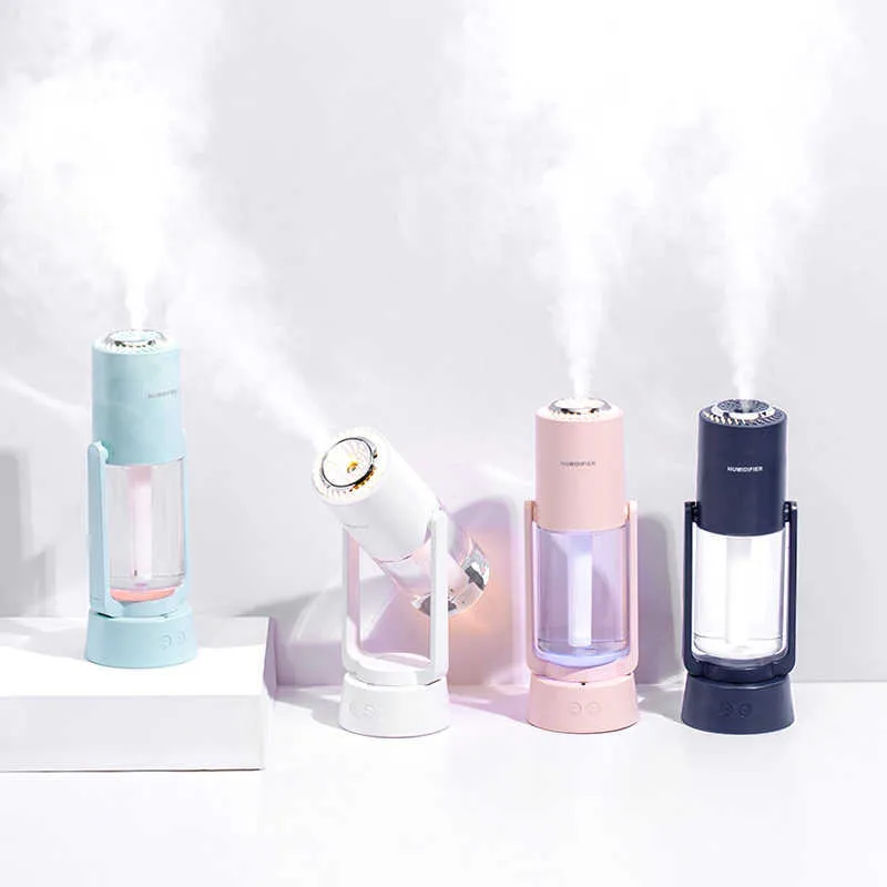 Humidifiers 230ML Portable Usb Air Humidifier Diffuser For Home Negative Ions Purification Aroma Mini Mist