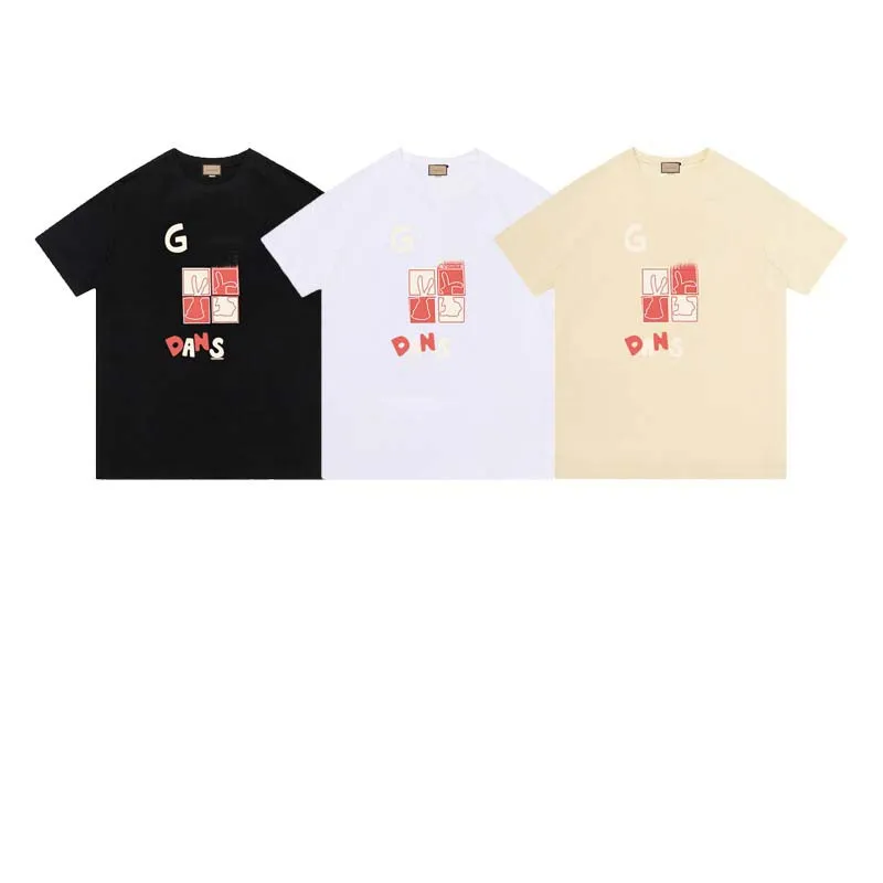Мужчины женские модные футболки дизайнерские буквы печатные рубашки O-образное вырезок повседневной свободные футболки Лето с коротким рукавом Классическая короткая футболка Большой размер