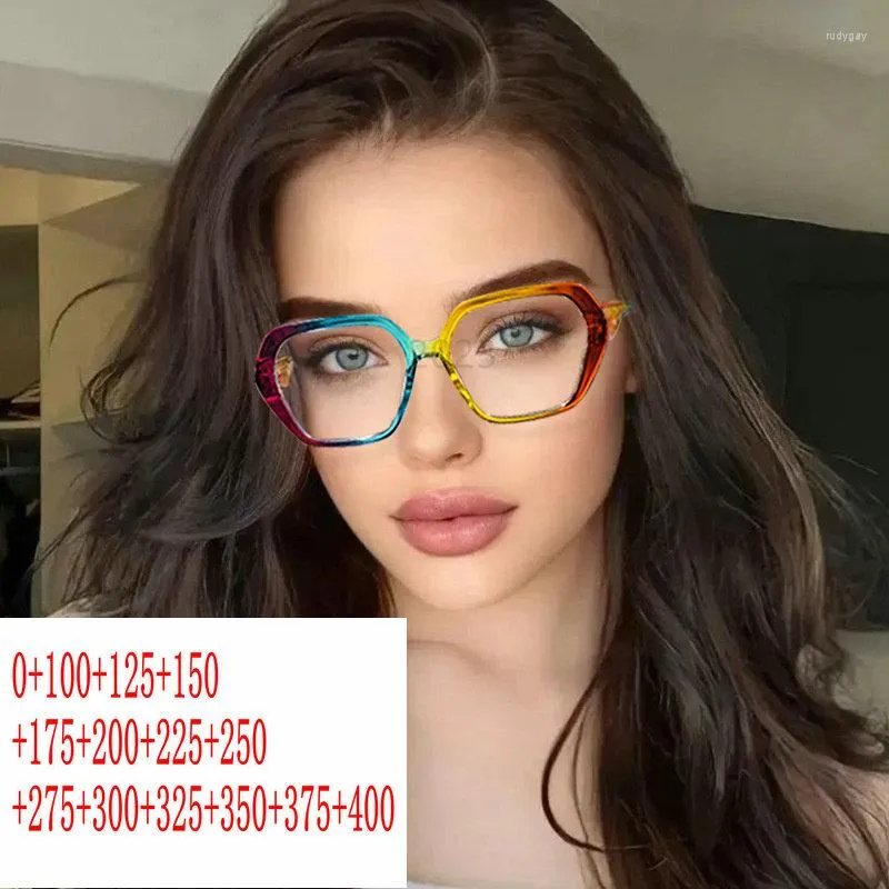 Sunglasses Fashion Oversized Blue Light Blocking Glasses Vintage Cat Eye Computer Reading Eyeglasses With Magnification FML