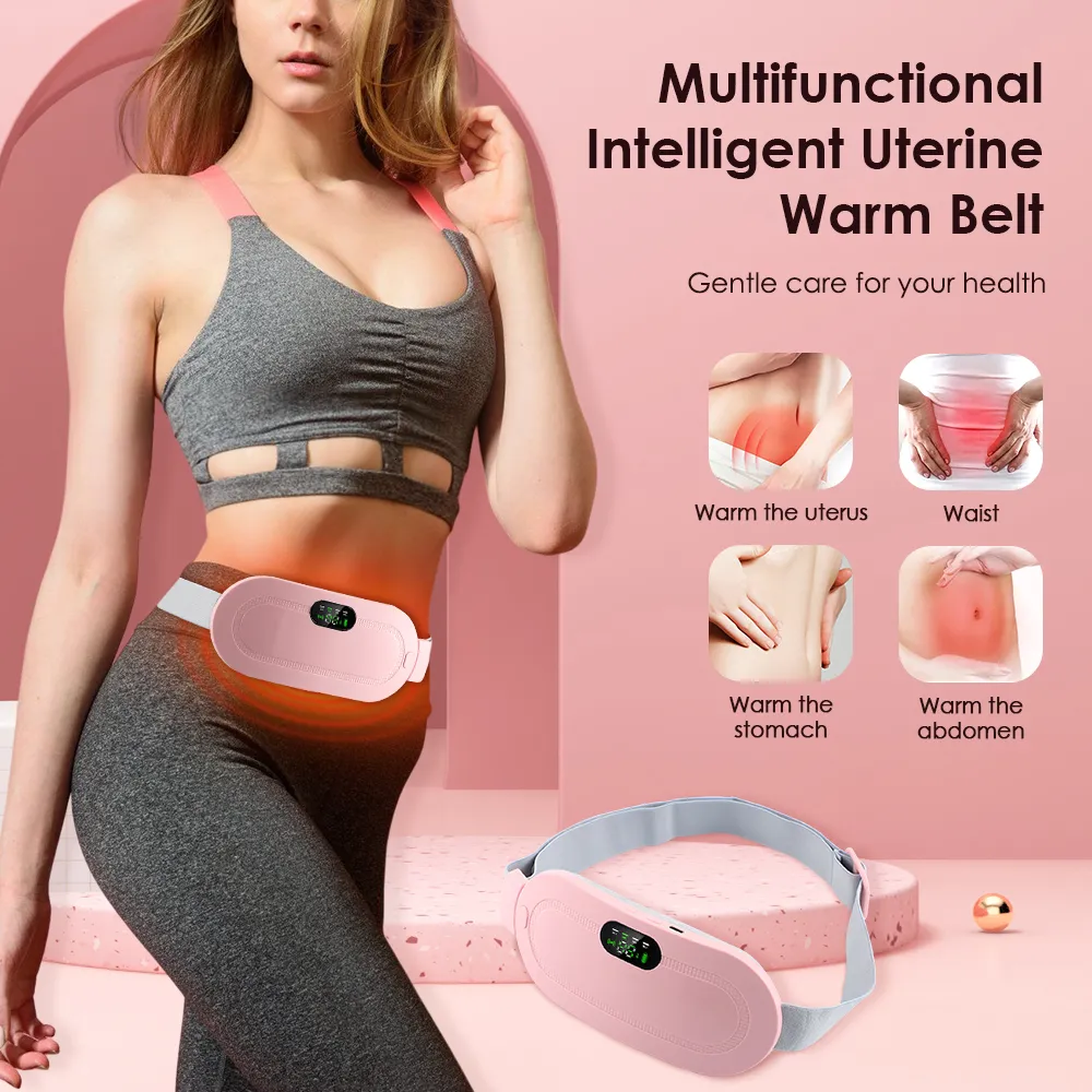Afslankriem USB Baarmoeder Warme Riem Pijnbestrijding Menstruatie Buik Maag Terug Taille Infrarood Verwarming Comprimeren Vibratie Stimulator Brace 230614