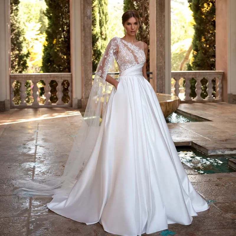 allure one shoulder wedding dress Aire