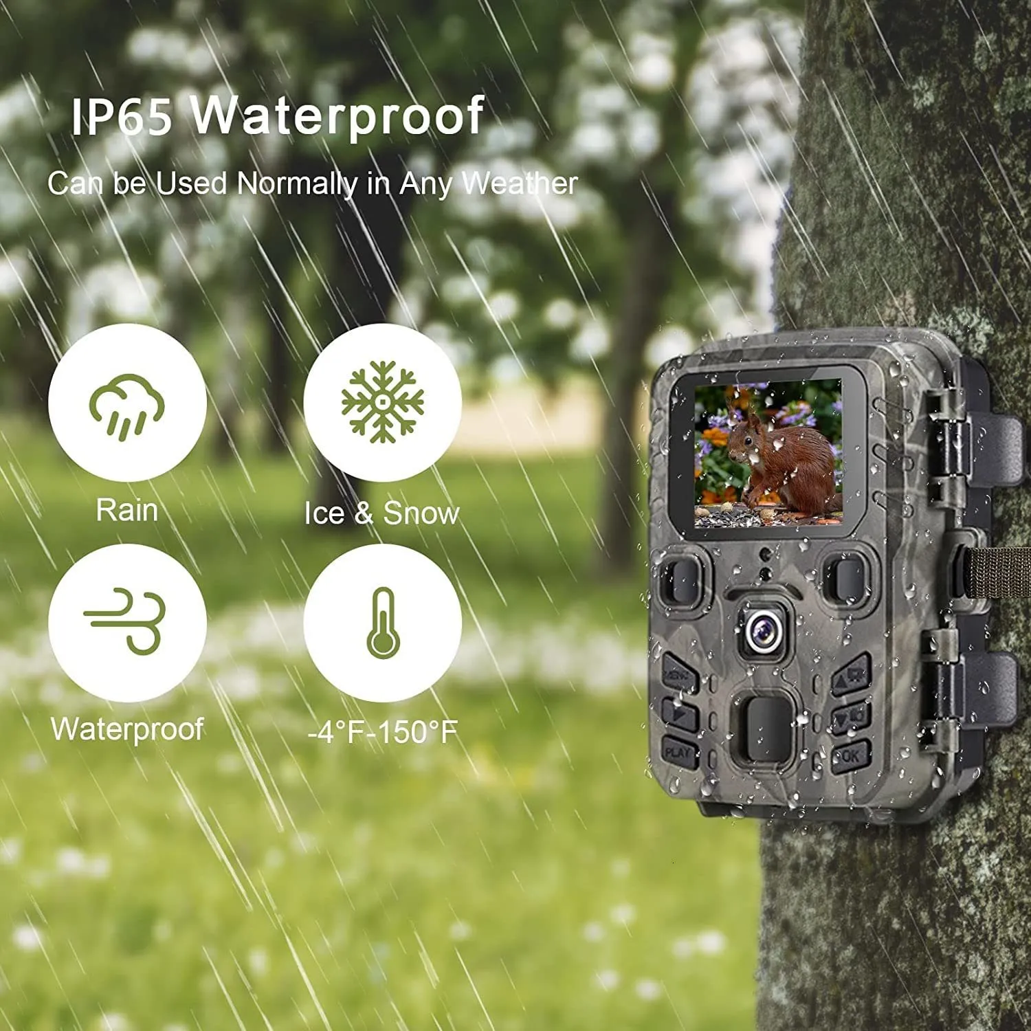 Paquete de 2 cámaras de caza al aire libre Mini cámara de caza  20MP 1080P Wild Trail visión nocturna infrarroja al aire libre activado por  movimiento explorador trampa de fotos 