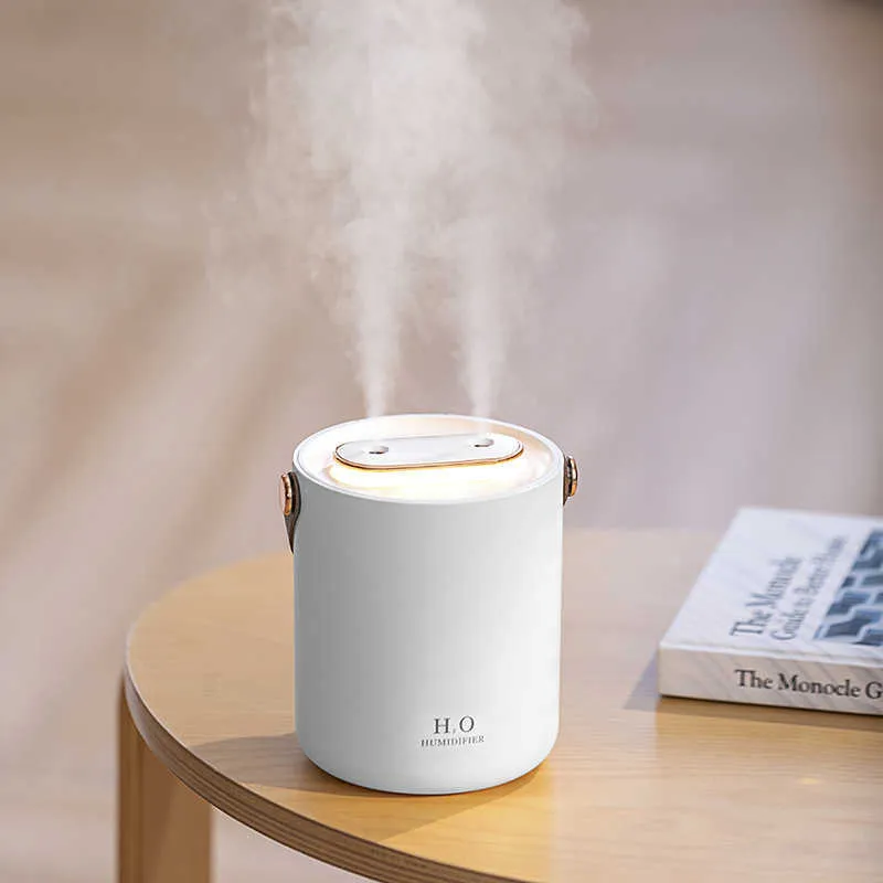 Humidifiers New 1.2L Large Volume Spray Humidifier Mini Portable USB Convenient Desktop Air for Home Humidificador