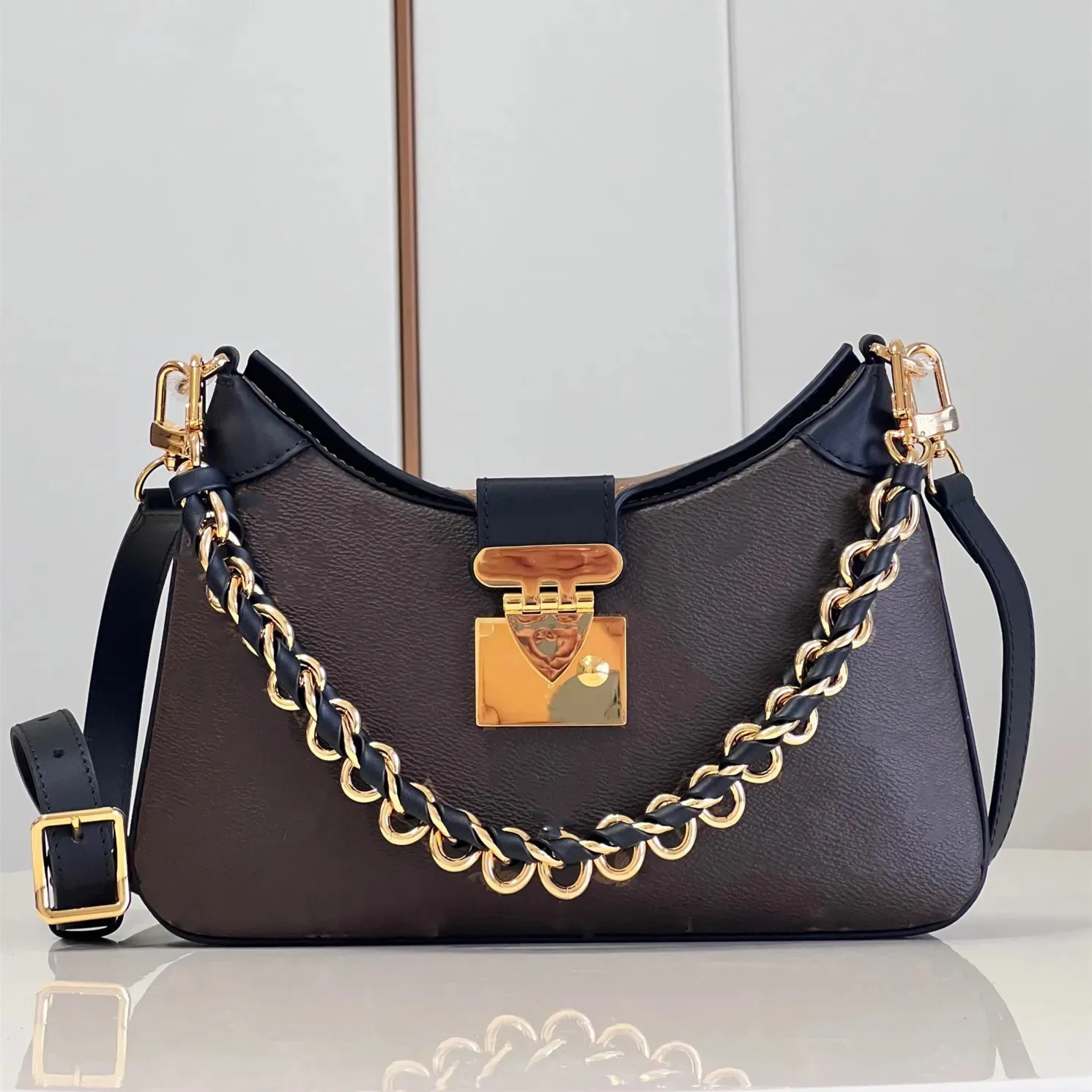 Torebka messenger damska torebki hobo plecione torby łańcuchowe torebki pod pachami torebki monogramy mody crossbody luksusowe torba na ramię