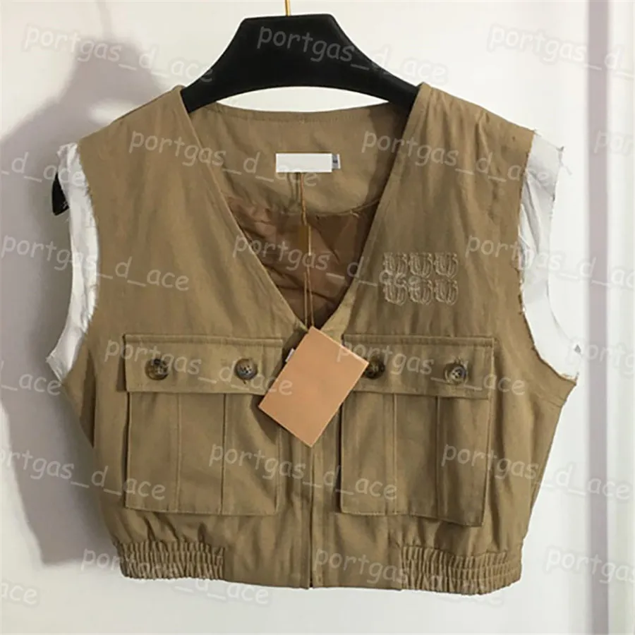 Women Casual Vest Coat Letter Sleeveless Tank Jacket Casual Street Style Tank Jackets