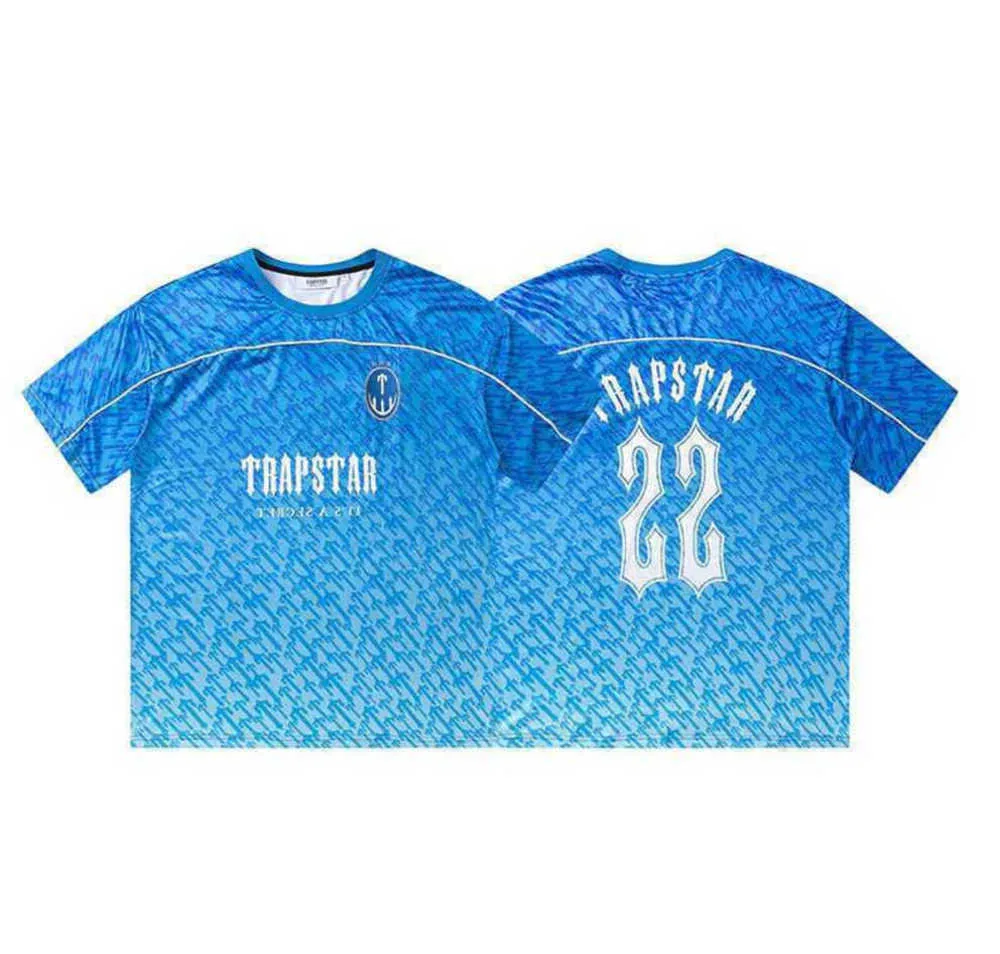 Mannen Trapstar t-shirt Voetbal Jersey Zomer Losse Casual Quick Korte Mouw Onderlaag en Wonmen T-Shirt Nieuwe getijstroom ontwerp 559ess